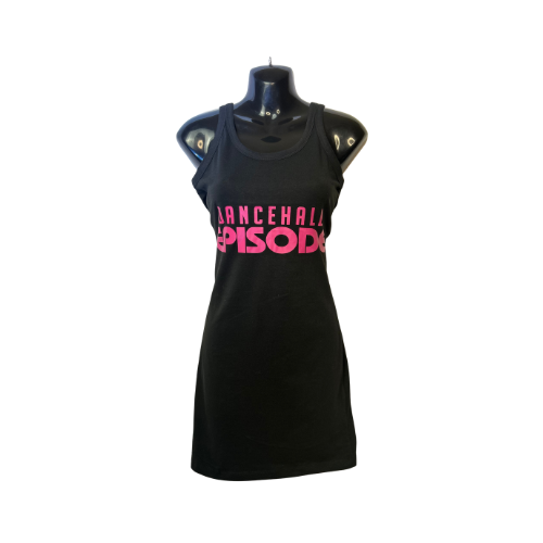 Black Pink Vest Dress