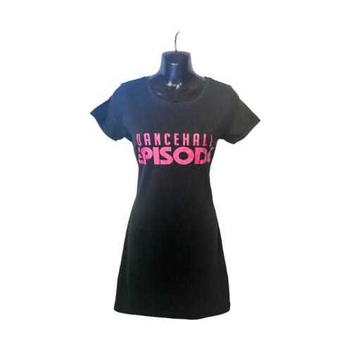 Black Pink T-Shirt Dress