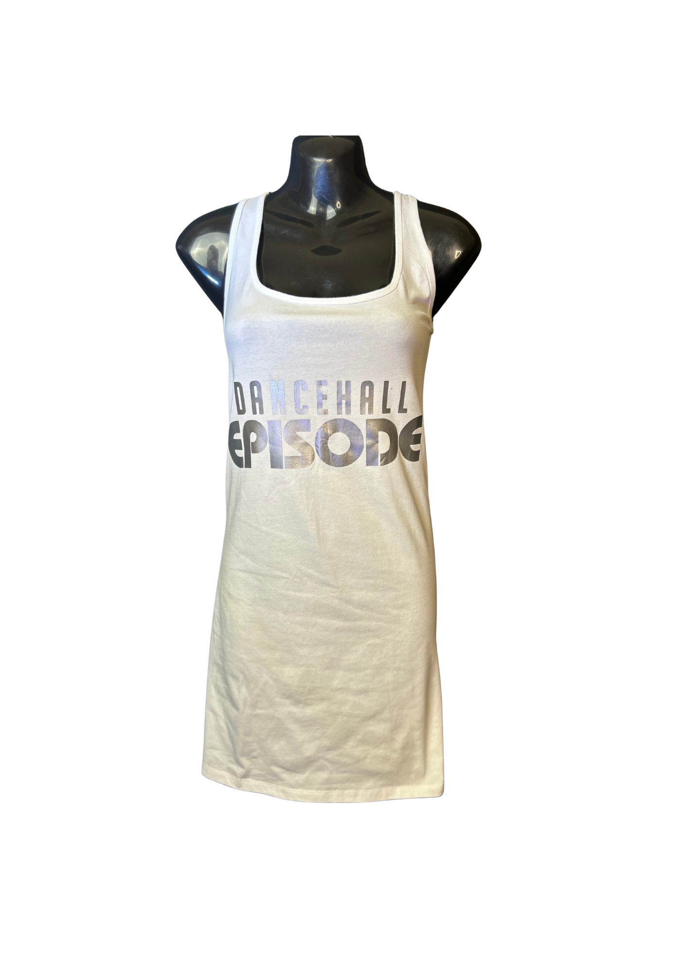 White Silver Vest Dress