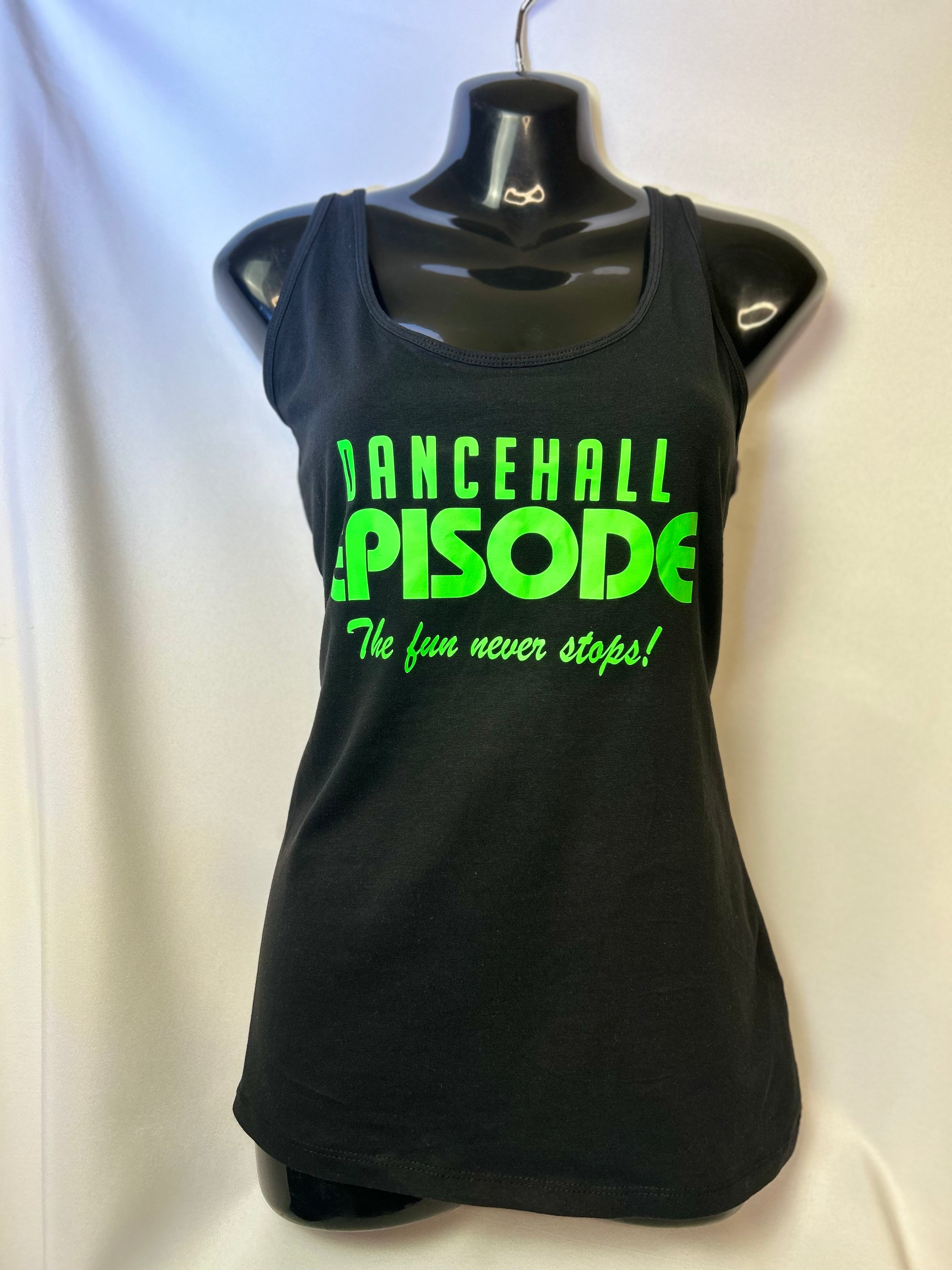 Black Fluorescent Green - Vest Top