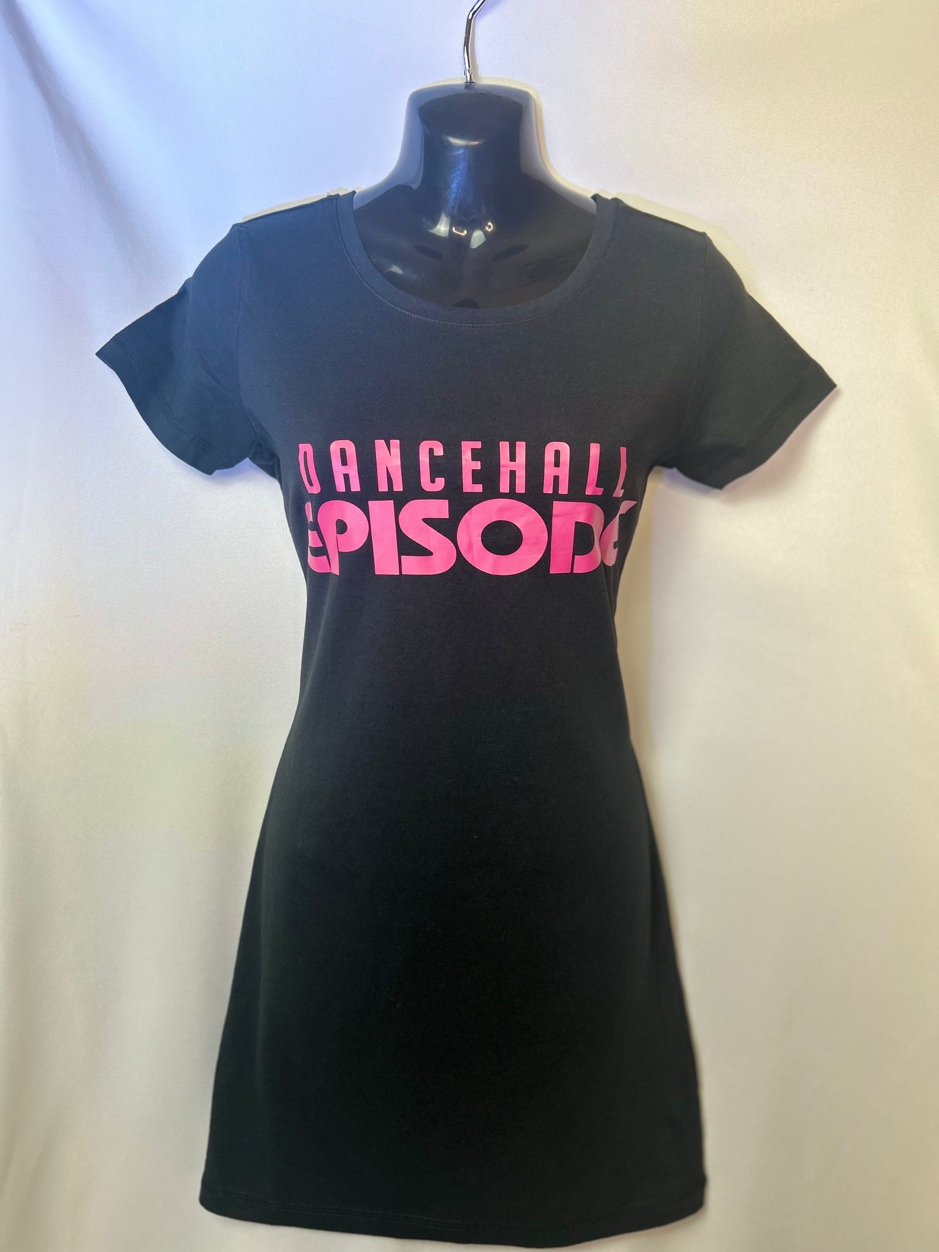 Black Pink T-Shirt Dress