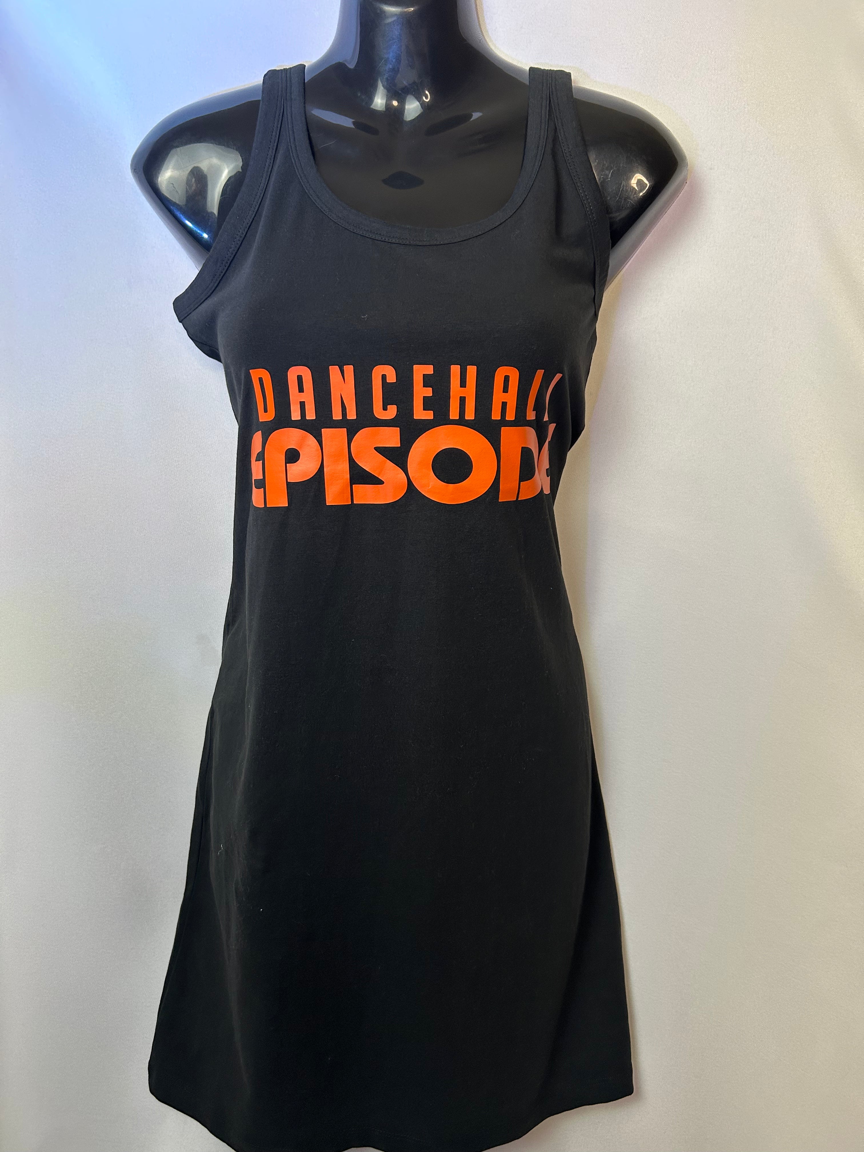 Black Orange Vest Dress