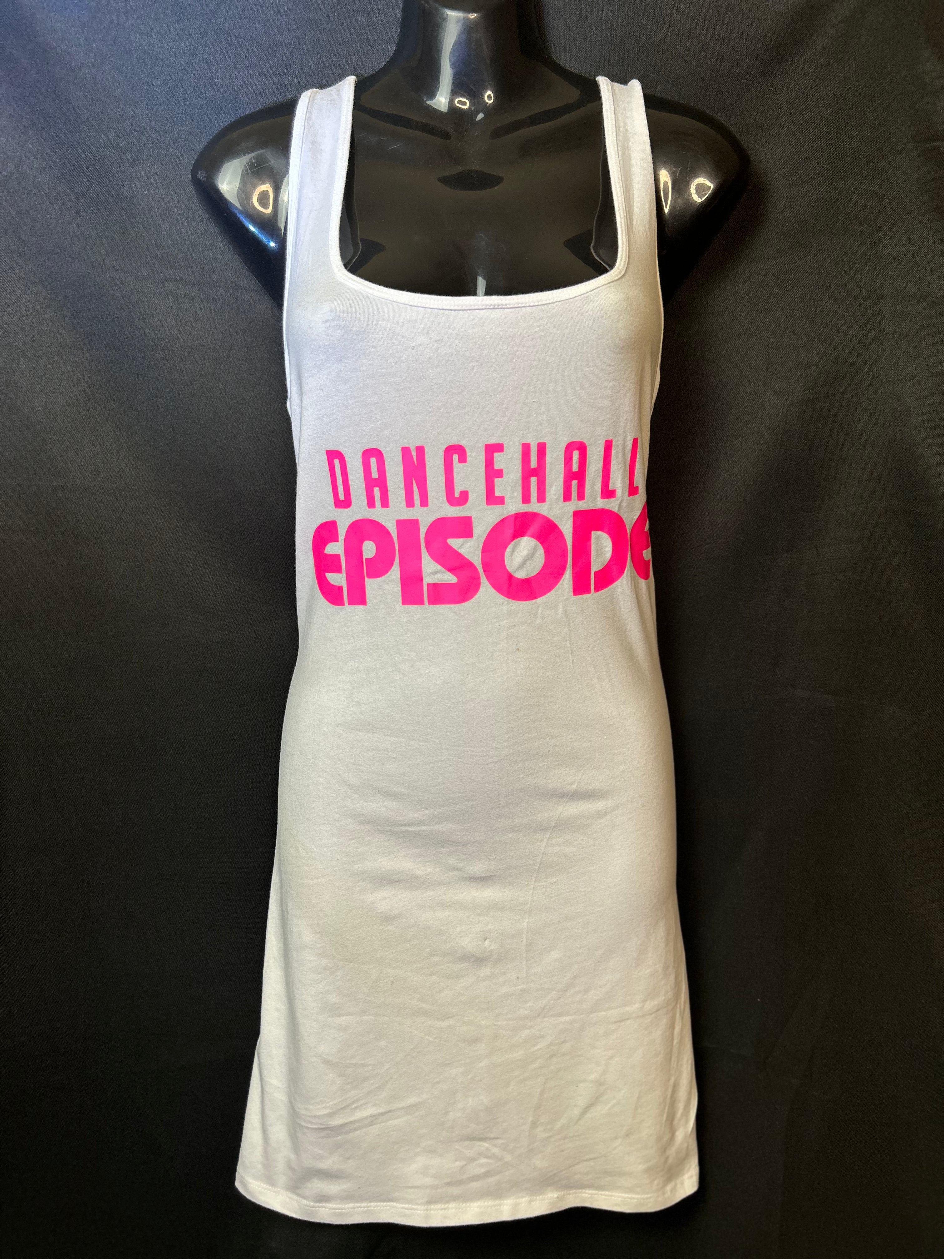 White Pink Vest Dress