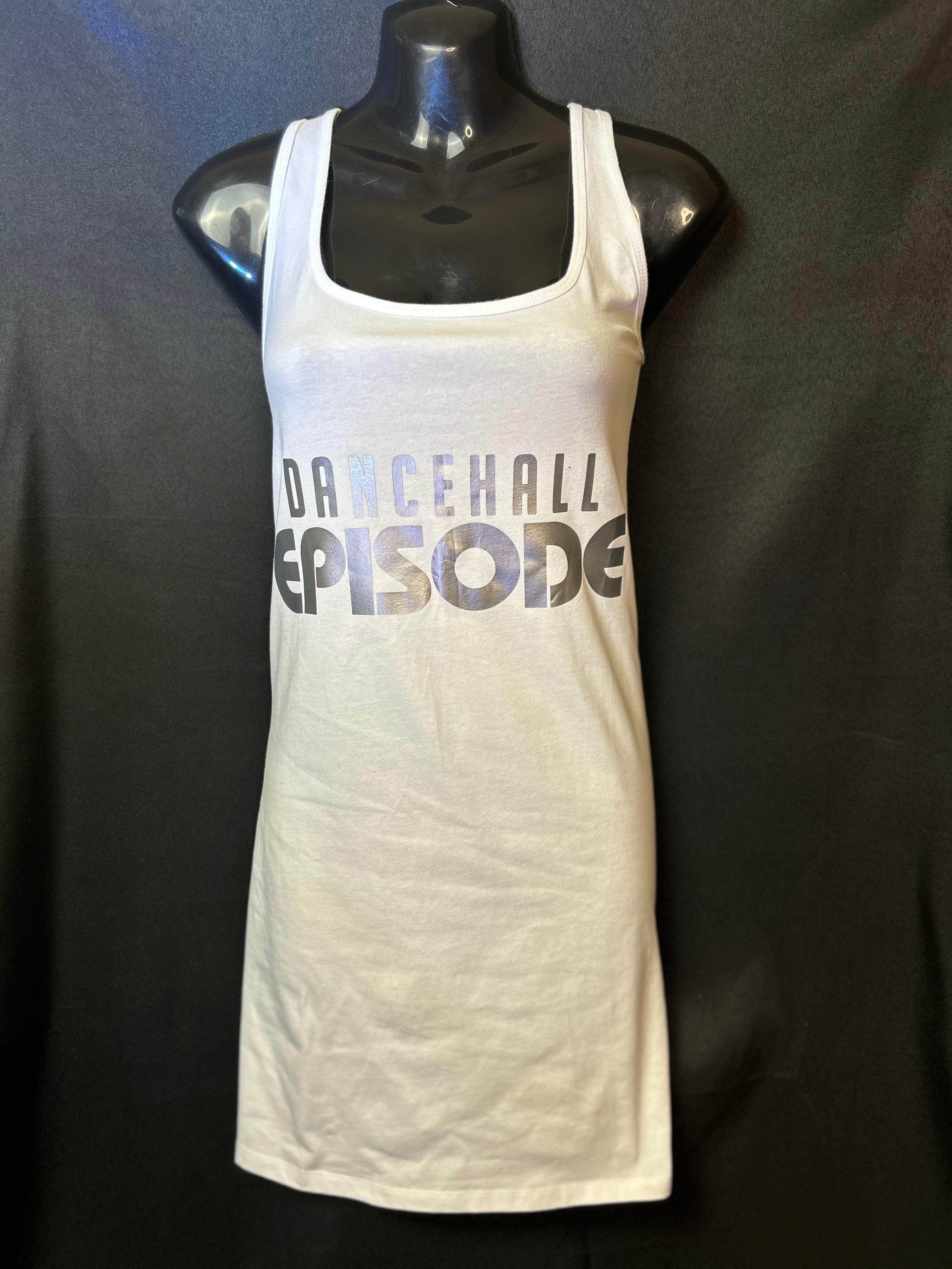 White Silver Vest Dress